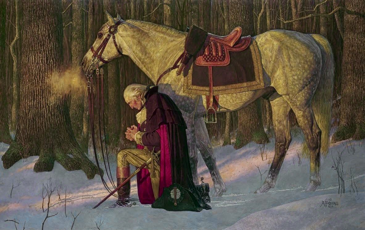 La oración en Valley Forge” (1975). Obra de Arnold Friberg #arte #pintura # oracion #curiosidades #29dic, image size:1183x744