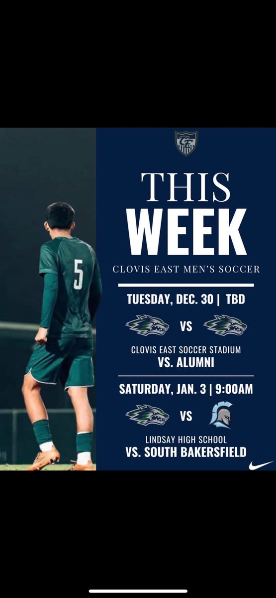CEHSSoccer's tweet photo. Calling all Alumni! It’s that time. 🐺#ClovisEastSoccer #cloviseastmenssoccer #SlowFeetDontEat #Family https://t.co/d1xxhCG2VE