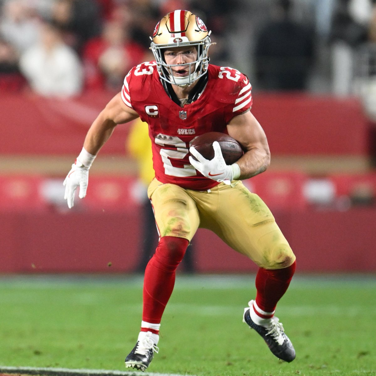 Players with 4+ career seasons with 1,900+ scrimmage yards:

HOF Walter Payton
HOF Marshall Faulk
HOF LaDainian Tomlinson
HOF Eric Dickerson
Tiki Barber
>Christian McCaffrey