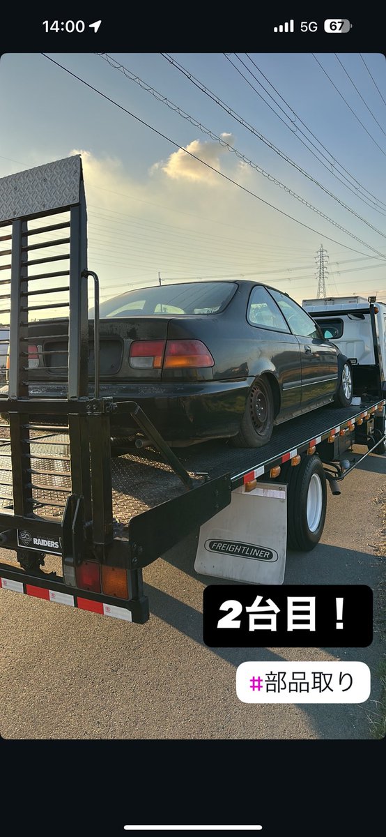 GETTO_STYLE's tweet photo. 昨日は3台まとめて引き上げ！
今日は久々にEJ1洗車してホンダ納めしました😁 https://t.co/REHWTvJl7a