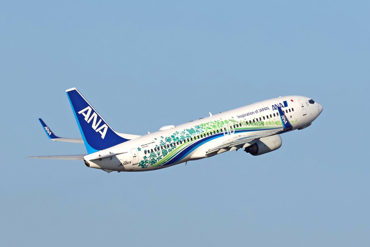 今朝のセントレアから沖縄のANAのボーイング737は「ANAふるさとJET」で