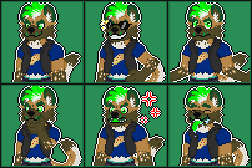 PixlWarren's tweet photo. 👾[Work/NEW]👾

A bit of a different batch of [Emote V4] , going out for a precious buddy of mine @WizLicos , featuring Wiz!

Thank you so much for the support, enjoy!! :D

-------

#Furry #PixelArt #FurryArt https://t.co/WoZsnIdFGX