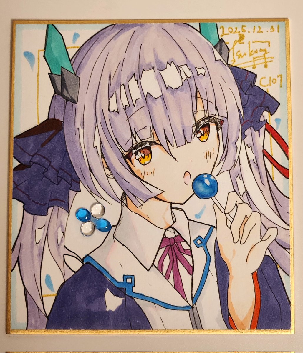 おはようございます！ 色紙1枚目はひさめっちです 夏コミや鍵島までは