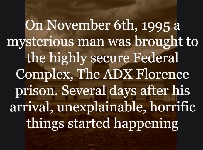 The Prisoner of ADX Florence. Scary/Horror stories youtu.be/etk3L_sXvYs?si… via <a href="/YouTube/">YouTube</a> link also in bio #horrorstories #scarystories #horror #scary