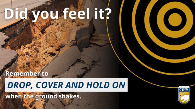 Cal_OES's tweet photo. Hey Lassen County!
Did you feel it? A M5.0 earthquake shook near Susanville at 4:41 p.m. today. The @MyShakeApp successfully distributed an alert to users in the region. Don’t forget to drop, cover and hold on when shaking starts. Visit https://t.co/eSSQ2Vmsfs for more info. https://t.co/2i8IcYjHTz
