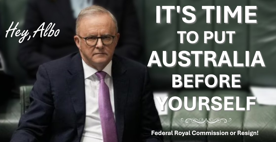 Anthony Albanese continues to refuse to call a Royal Commission because it would expose serious failures of himself and his government, and threaten his political standing.

Australia’s safety, security, and national healing must come first. Australians must demand that he put