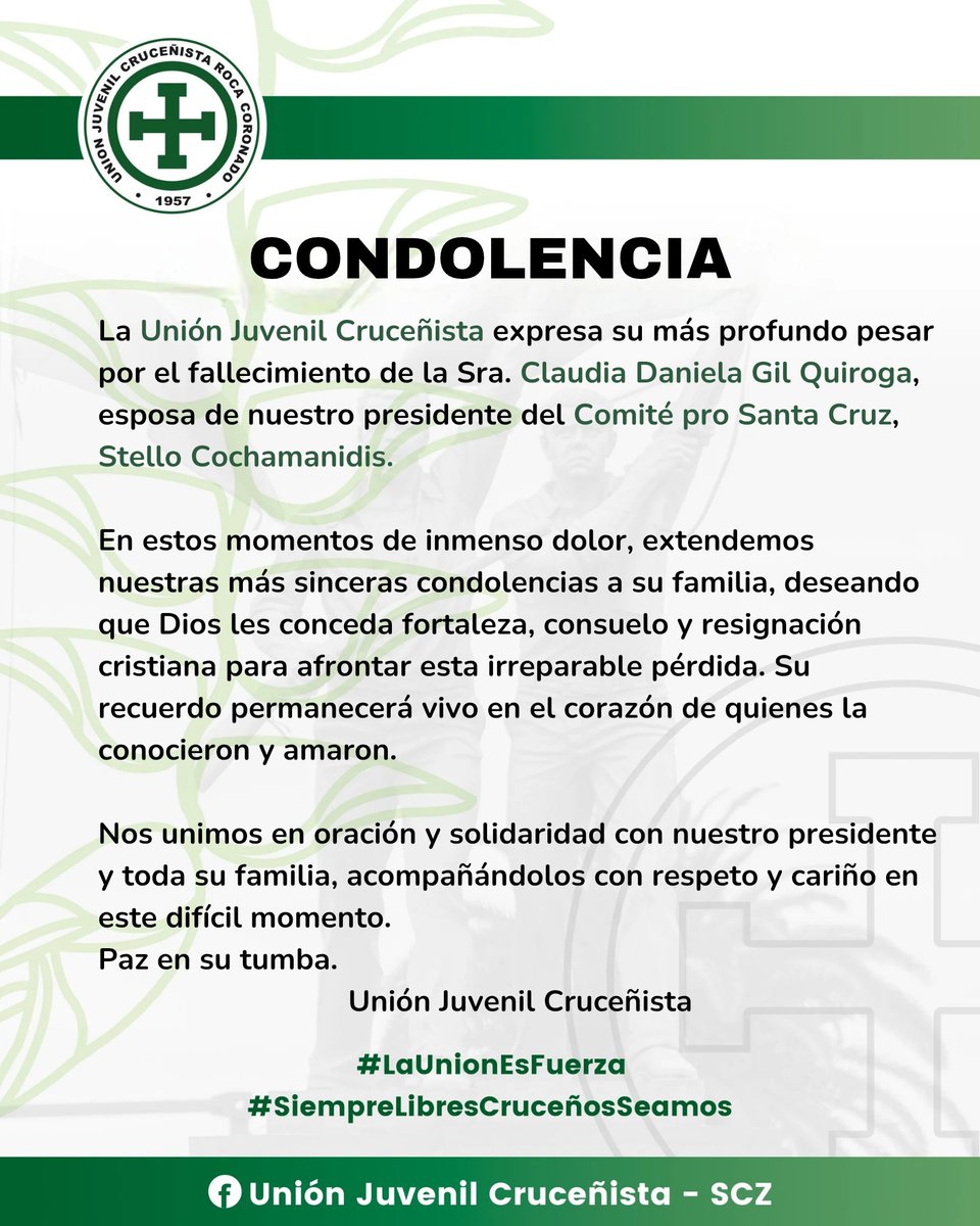 Union Juvenil Cruceñista tweet media