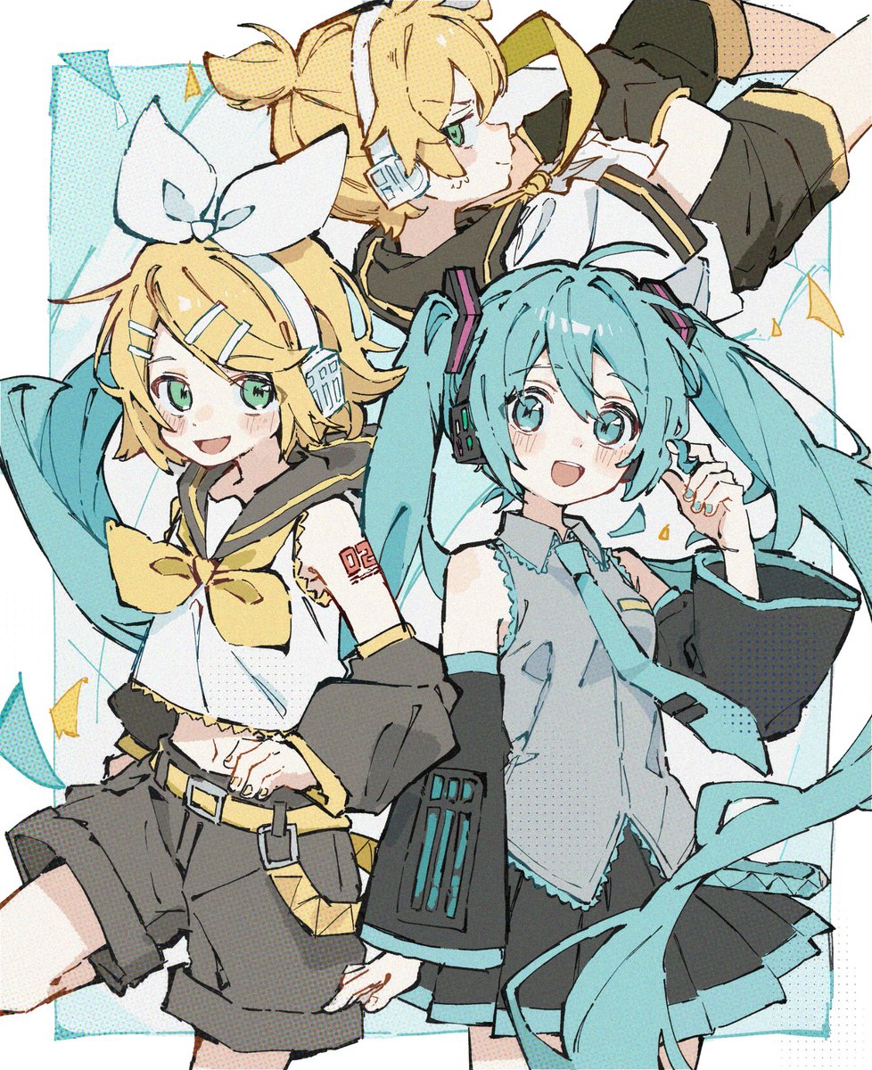 Sanye_mitsuyo's tweet image. 5日目
こういう意味不明なかっこいいポーズが好き
#100日チャレンジ
#鏡音リン #鏡音レン #初音ミク