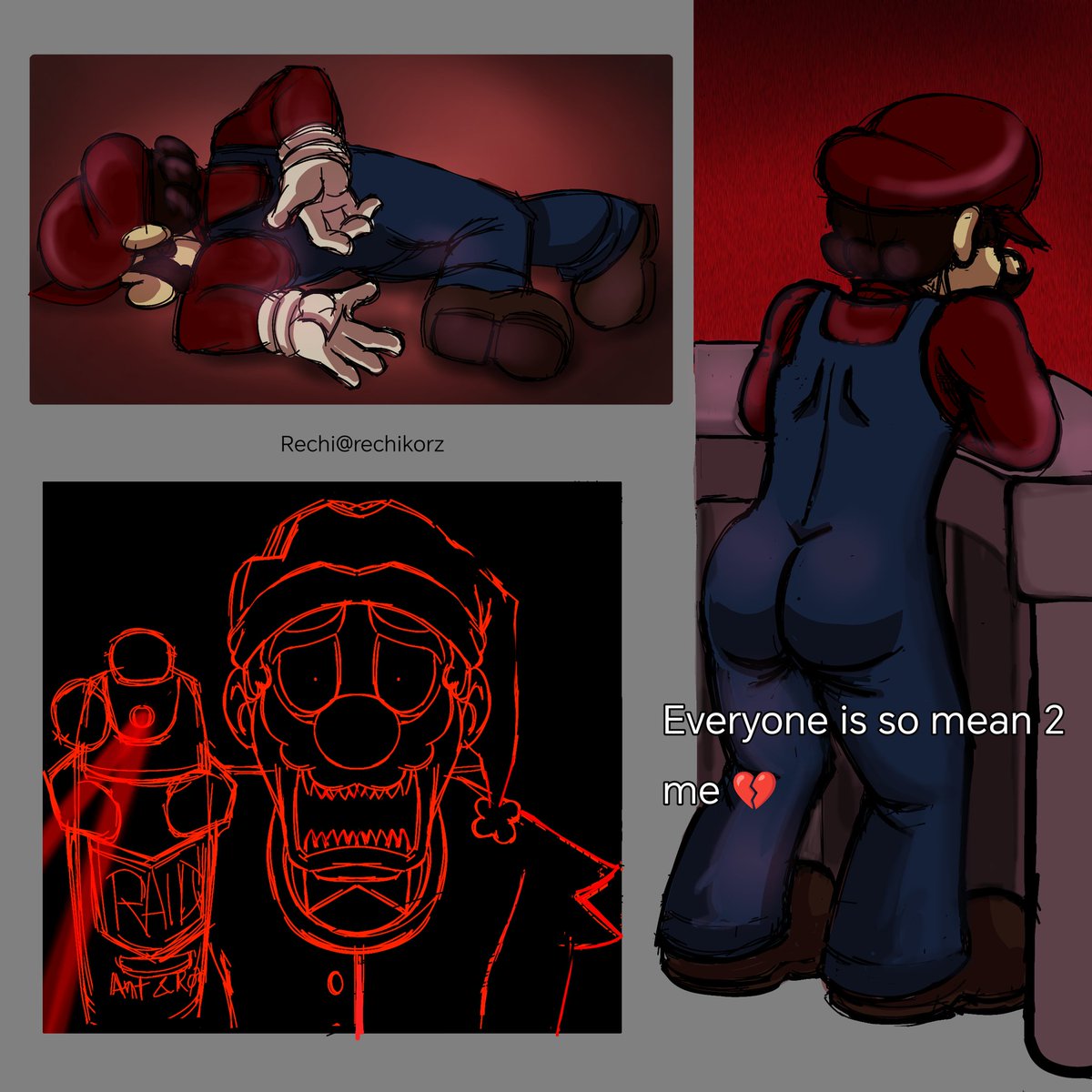 I've been lacking of time and creativity these past few days, sorry, lmao

#mariomadnessv2 #superhorrormario