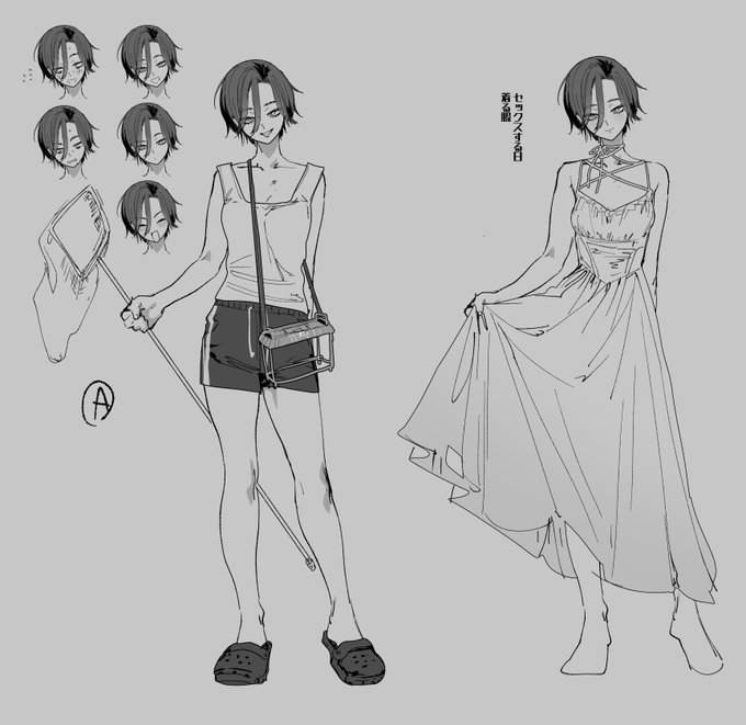 今回のキャラデザ案 なんかすごい悩んだ記憶があります 