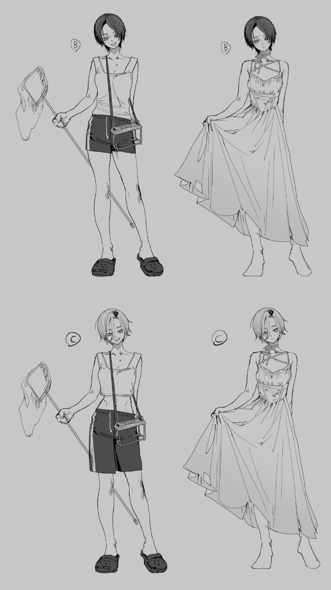 今回のキャラデザ案 なんかすごい悩んだ記憶があります 