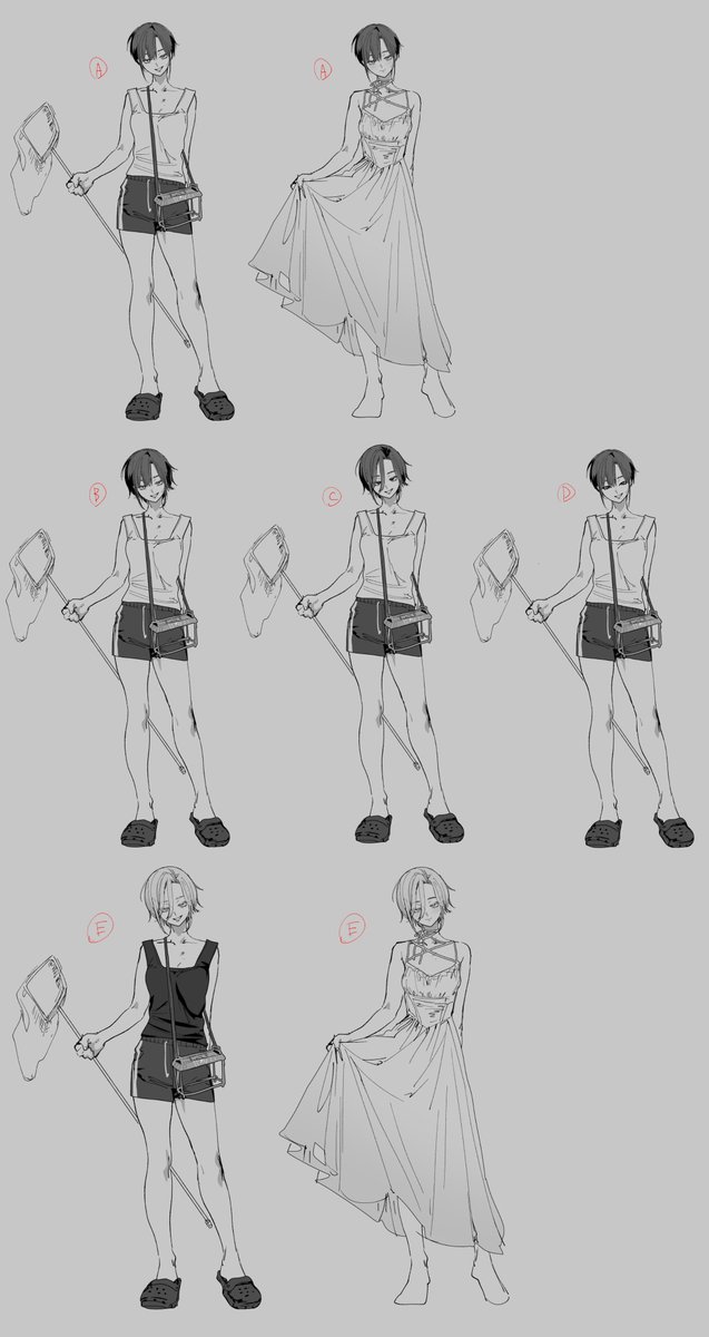 今回のキャラデザ案 なんかすごい悩んだ記憶があります 