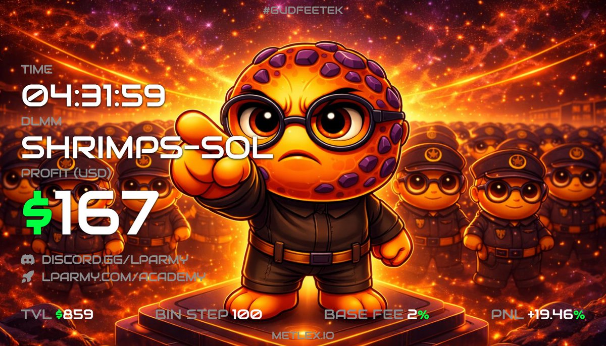 iryzal_'s tweet image. Alhamdulillah

Sometimes, one side token DLMM Bid/Ask position is a good strategy.

GUDFEETEK! @MeteoraIDN @MeteoraAG @met_lparmy