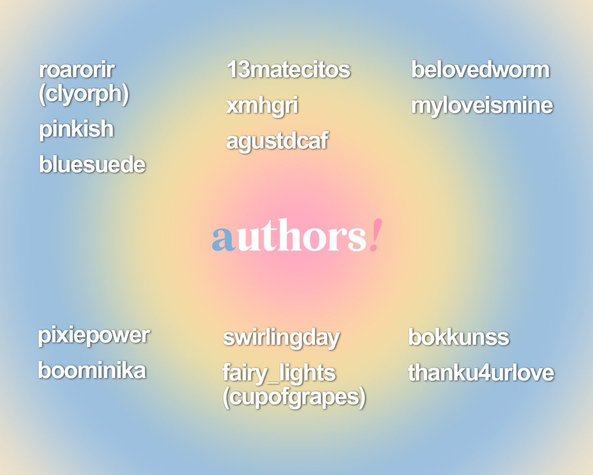 svtpolyfest's tweet image. 💛 hope everyone's enjoyed all the fics that have been posted so far!! as we wait for late submissions to trickle in, the time for author reveals is soon upon us :)) got any guesses for who wrote what???