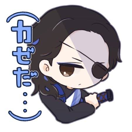 nami5310's tweet photo. 残り3つ❗️

キュートすぎるクソガキ(褒め言葉)を絶賛好演中の友海ちゃんが描いてくれた
LINEスタンプ風　カゼ。

可愛い😍
これが敵国一の武将です(笑)

今日も14時と19時！
西荻窪のアトリエでお待ちしております。

#西荻さよなら公演 https://t.co/fj1PqG4wRi