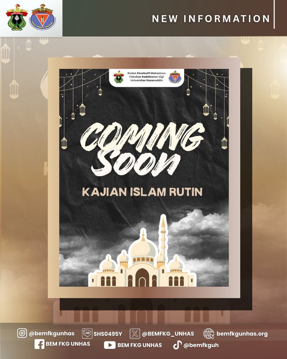 📢‼️Coming Soon‼️📢

Halo, Sahabat Muslim!✨

✨[Kajian Islam Rutin]
“Circle Baik Itu Rezeki:Menata Pertemanan yang Sehat dan Berkah di Dunia Kampus”✨

Yuk, siapkan diri dan bekal ilmu agar pertemanan kita bukan sekadar kebersamaan, tetapi juga menjadi jalan datangnya keberkahan