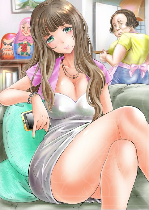 年内は新しいものは何もご覧に入れられないと思うので、昔描いた「実家住まいなのになぜかお持ち帰りできてしまった女の子」の絵でも貼ります。 