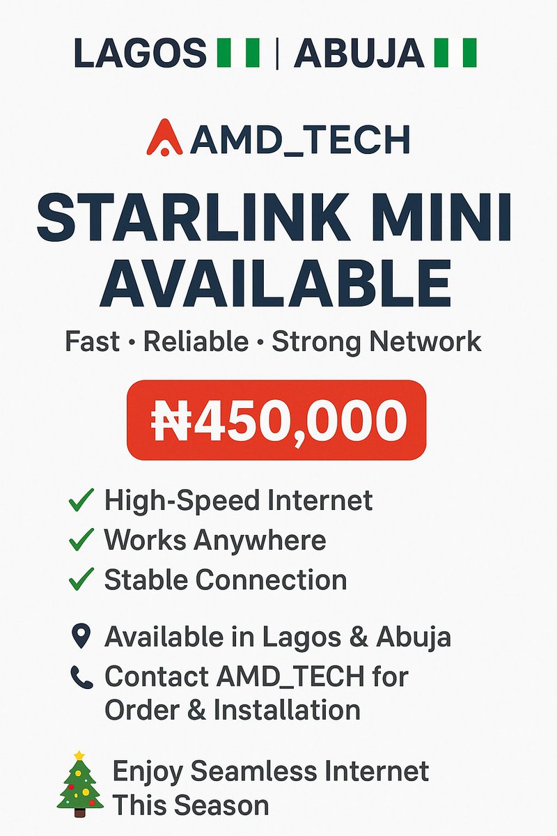 amd_tech1's tweet image. Say bye to Bad Network...enjoy ur new year with Fast and reliable network..Lagos And Abuja