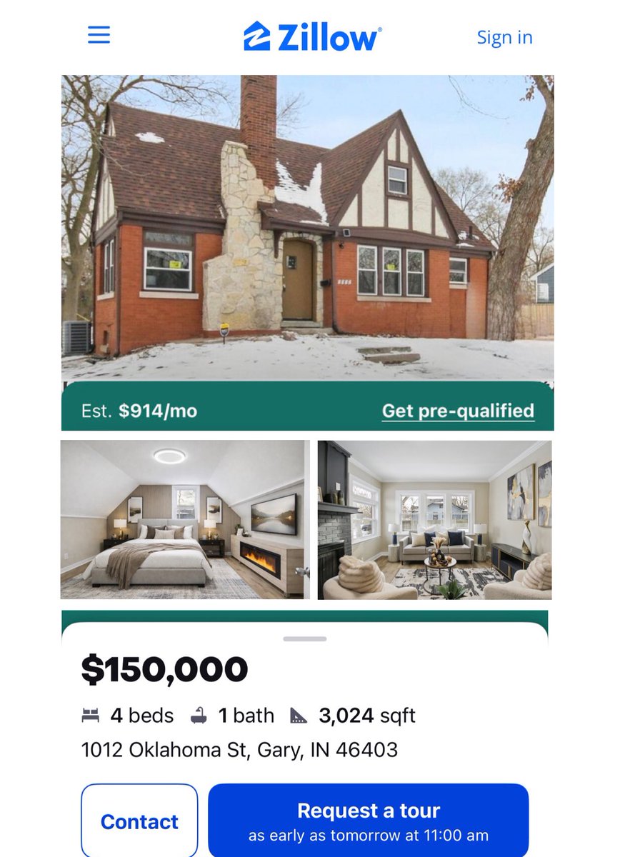 JoshuaBarzon's tweet image. What’s stopping you from moving to Gary, IN … buying this adorable and affordable home for only $150k… and raising a family in it?