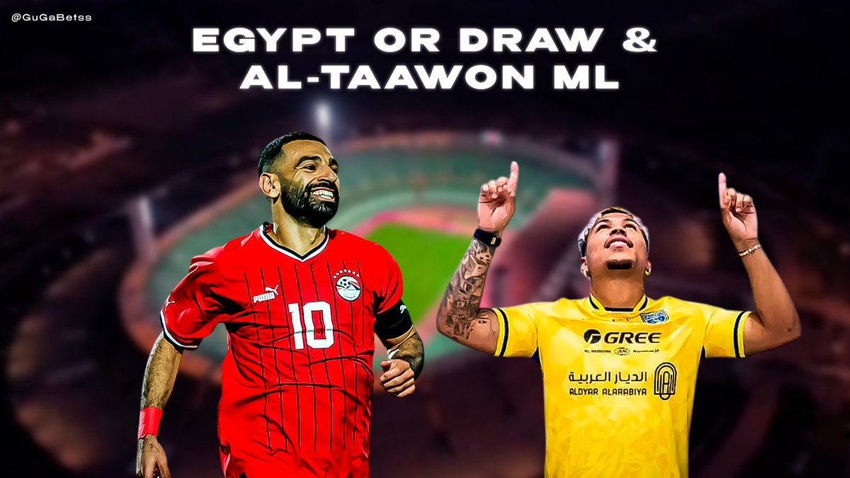 🇲🇦 AFCON | 🇸🇦 Saudi League

🇪🇬 Egypt or draw &amp; 🇸🇦 Al-Taawon ML (@ 2.02/+102)

Hit 𝗟𝗜𝗞𝗘 - If you’re 𝗧𝗔𝗜𝗟𝗜𝗡𝗚 🔒

Starting with the Africa Cup of Nations clash between Angola and Egypt. I’m taking Egypt on the double chance because everything points to them being very