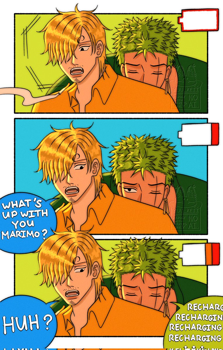 Marimo is in low battery and needs recharge Pt.1 🪫
#zosan #ゾロサン