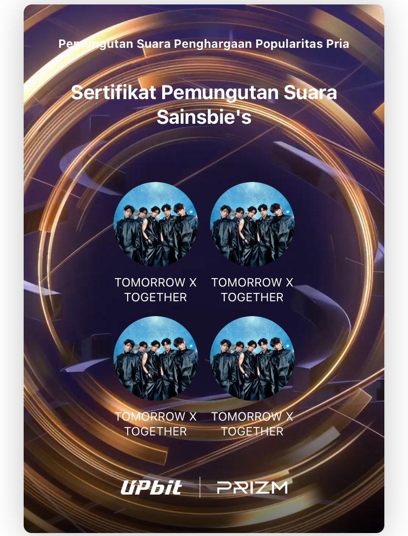 strawiertyun's tweet photo. pagii, jangan lupa vote yeah #MO4TXT #MOAisONE
#TOMORROW_X_TOGETHER
#TXTGoldenDisc2026 #TXT4GDA https://t.co/n0873aKcbx