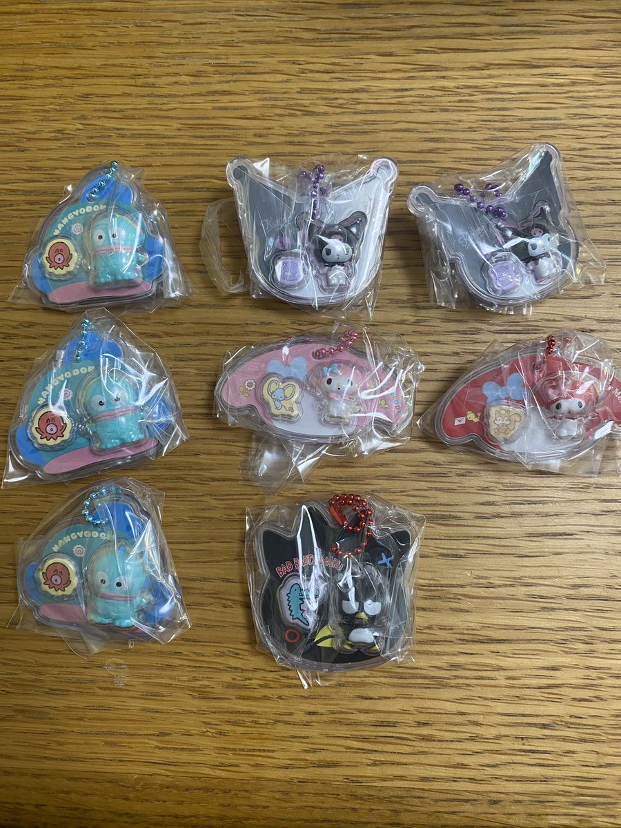 uuscc26's tweet photo. パッケージチャーム　サンリオ

【譲】　ハンギョドン　クロミ　マイメロ
バツ丸

【求】　シナモロール 

郵送での交換希望です🥺
よろしくお願いします💓

チョコボーロ https://t.co/PyrnE7lu7t