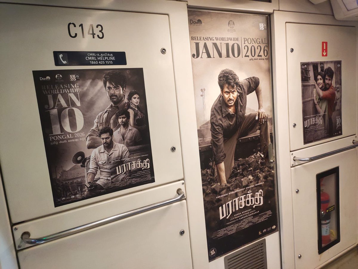 Ayyappan_1504's tweet photo. Exclusive : #Parasakthi Metro done 🔥🧨

New Poster ft. SK vs Ravi Mohan 💥 https://t.co/rN9u0JIxx2