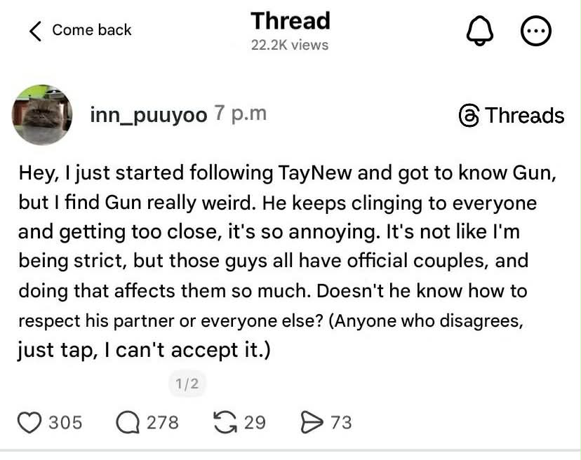 HoailumaxiATP's tweet photo. I don’t understand why some Polca still blame Gun for “intentionally approaching” Tay. I thought Babii and Polca had already made peace. I love seeing interactions between them. Babii support them coz we know they care about each other like good brothers. #Offgun #Taynew https://t.co/XaIsRktcf9