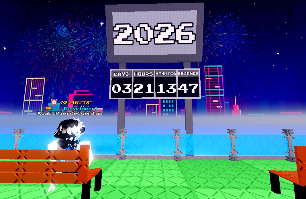 DevXsp's tweet image. 2025 is almost over! 

On the 31st at 11:50 PM, join my game 2026: Countdown [roblox.com/games/83800860…] to wait together for the arrival of 2026.
 
Happy holidays and have a great time with your family!

If you find any bugs, please let me know. Ty!

#Roblox | #RobloxDev | #rblx