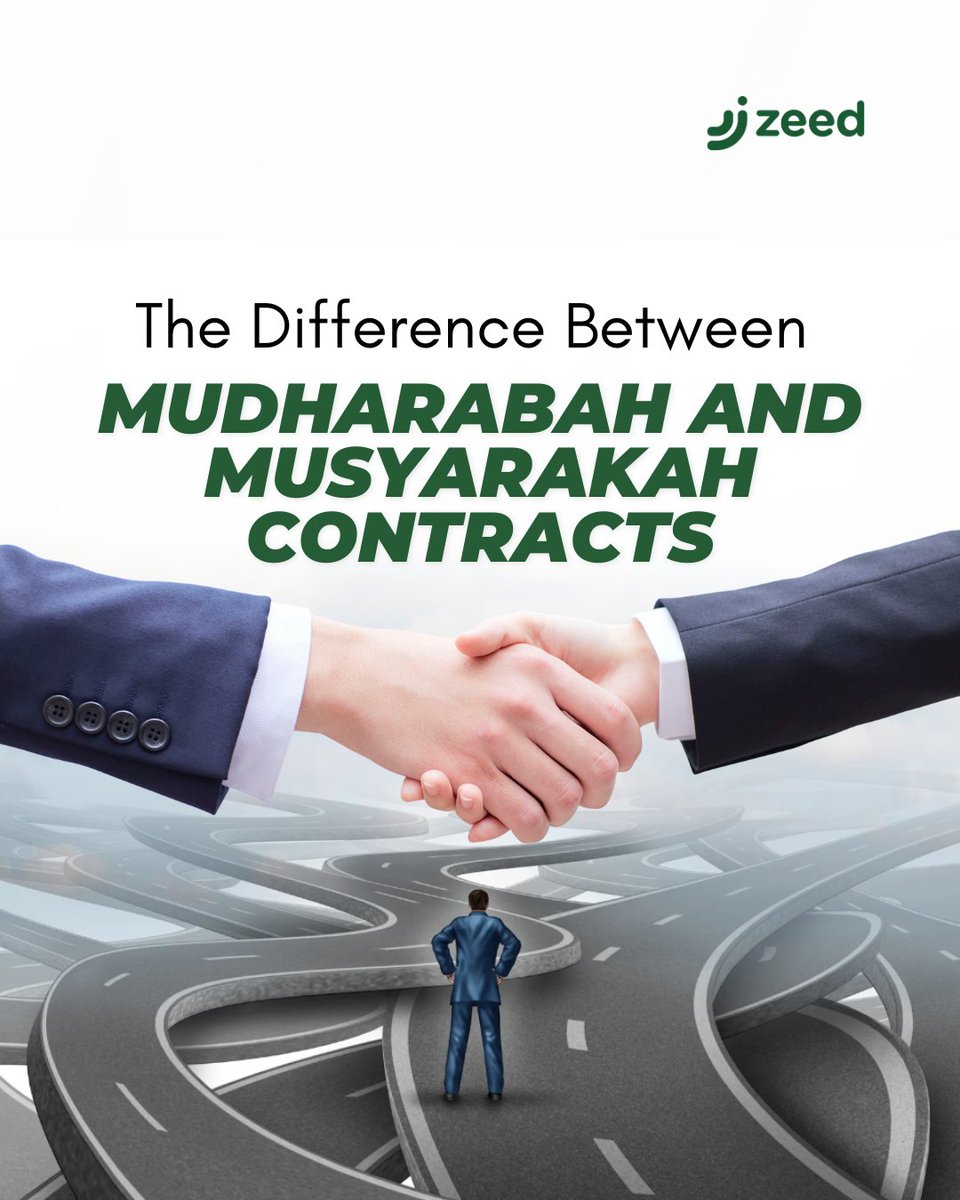 zeedsharia's tweet photo. Here are the key differences between Mudharabah and Musyarakah that Growing Muslims should know    

So, based on Hasan &amp; Husein’s case in the last slide, which contract do you think is being used? Write your answer in the comments below😊  
#IslamicContract #ShariaPartnership https://t.co/duAyNMunOP