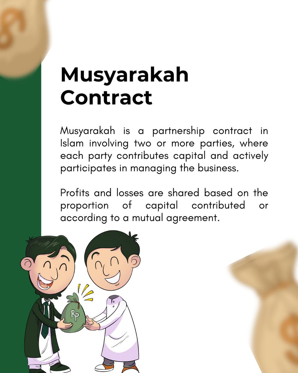 zeedsharia's tweet photo. Here are the key differences between Mudharabah and Musyarakah that Growing Muslims should know    

So, based on Hasan &amp; Husein’s case in the last slide, which contract do you think is being used? Write your answer in the comments below😊  
#IslamicContract #ShariaPartnership https://t.co/duAyNMunOP