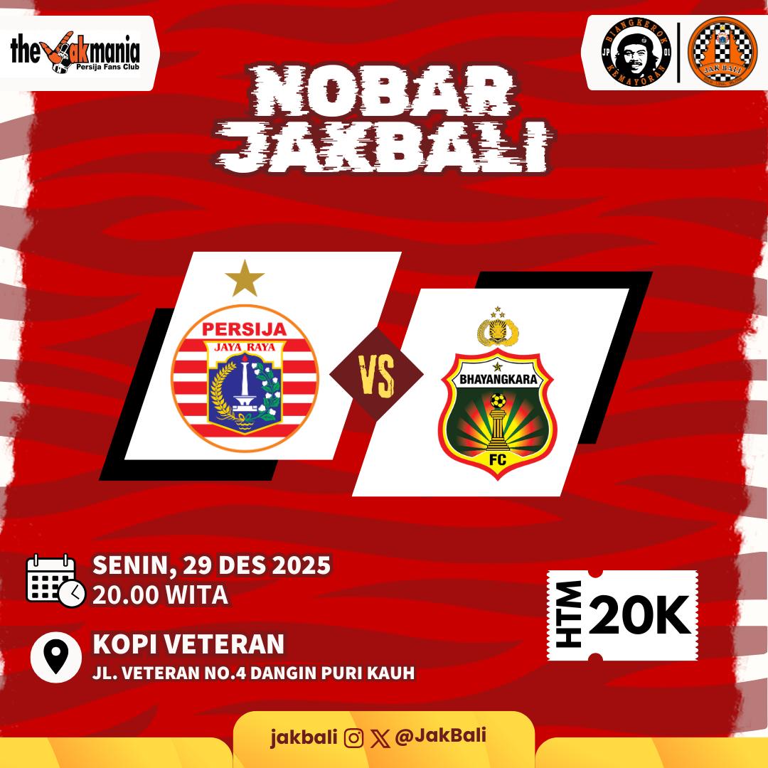 Nobarkeun lagii malem ini yuk
Closingan 2025
Ditempat biasa jam 20.00 wita yaa
#PersijaDay
