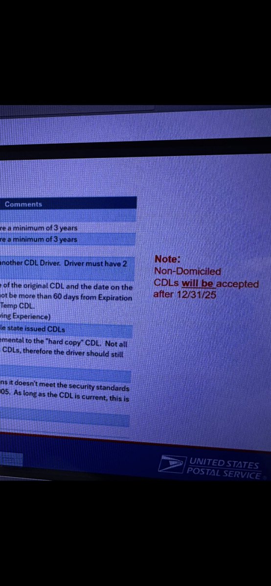USPSWatchdog's tweet image. Well, any rumors of @USPS doing the right thing and banning illegal non-domiciled CDL drivers is out the window. Sent out an internal update that they WILL be allowed next year

@SecDuffy please help! @AmberMcReynolds continues to allow leadership to make our roads more dangerous