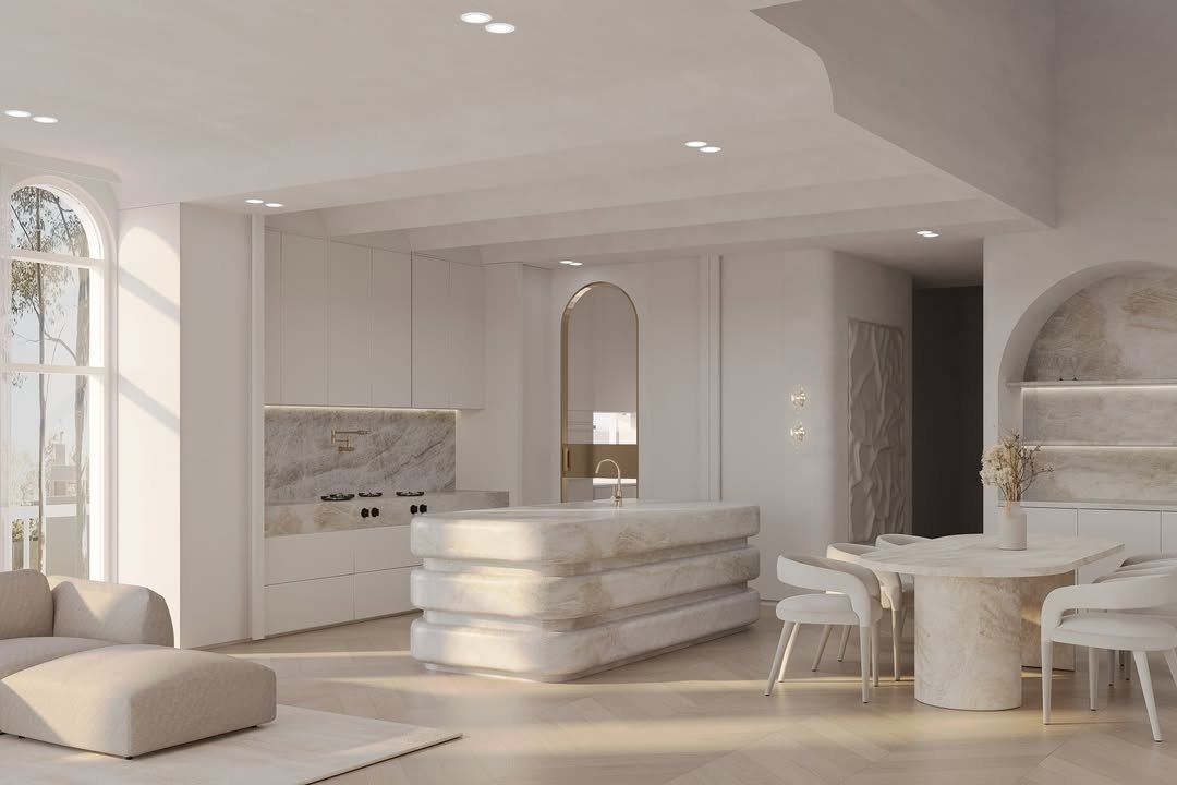 Biggie_kitchen's tweet image. Marble kitchen island.

Soft rounded edges.
Layered stone volume.
Honed surface.

#marbleisland
#stonefurniture
#customstone
#InteriorDesign