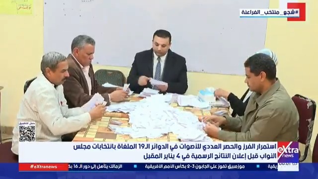 استمرار الفرز والحصر العددي للأصوات في الدوائر الـ 19 الملغاة بانتخابات مجلس النواب قبل إعلان النتائج الرسمية في 4 يناير المقبل #هاجر_سليمان 
