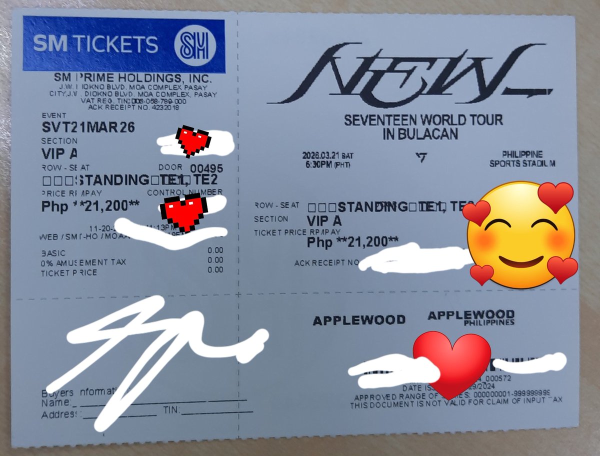 ishacarteu's tweet photo. WTS LFB SEVENTEEN_NEW_IN BULACAN PH

1 VIP A ticket
PAYO cash only
21,200 plus 100 online fee
Ticket on hand and can be provided
Secured during Gen sale

Rfs: need urgent cash (emergency)
Please help RT

#svtph #sebong https://t.co/Sx3ZvywpUc
