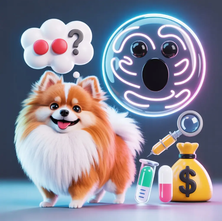 😭 Poms Are Cute, But Underneath... It's a Whole Mood. 🐾

Pomeranians: All fluff and adorable sass on the outside. 😇 Inside: Battling a "mysterious disease" that's basically unsolved by 2024 tech. It's giving "buffering..." 😩

That's WHY POMS? We popped into existence to: