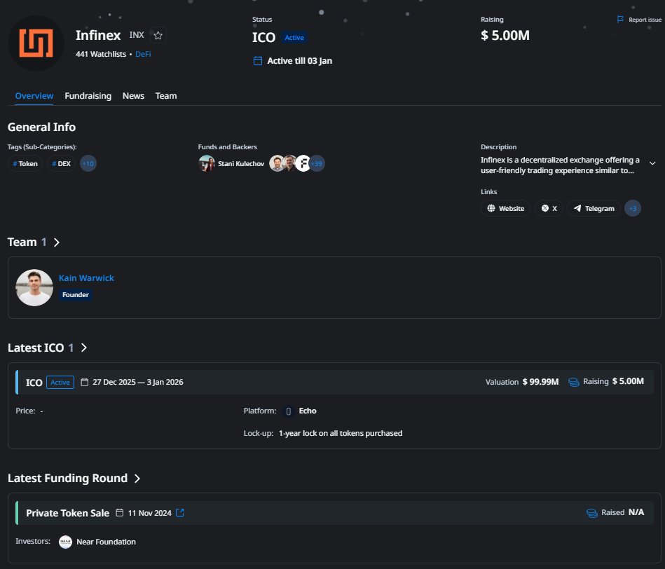Infinex sale - FUD vibes (RUGGGGGGGGGGGGG)

- First off, the project's core is a biz model that's super easy to copy and honestly not that fresh or exciting

- Founder came from SNX, which was a big rival to GMX during the Arbitrum hype, but how'd that end? Crickets.

- Raising