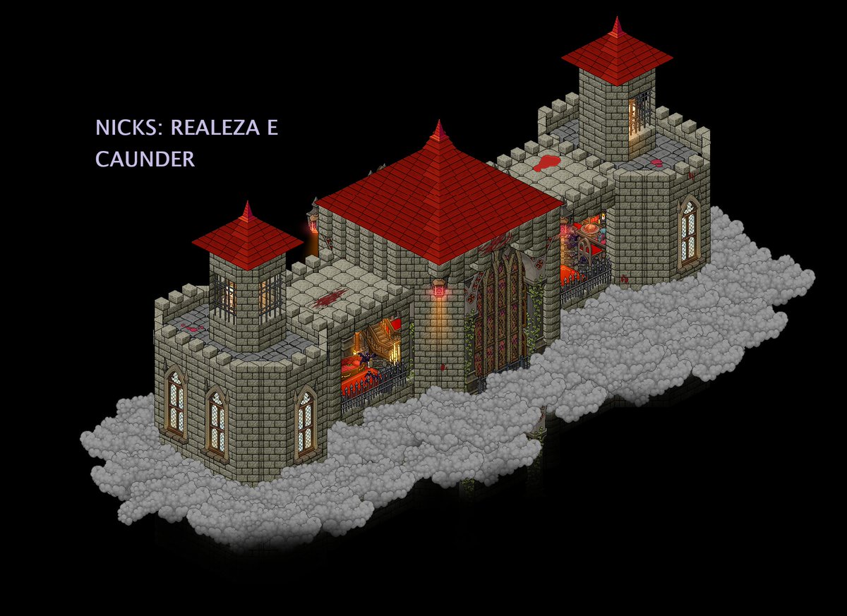 COMPETIÇÃO: CASTELO VAMPÍRICO
Nicks: Realeza e Caunder
#BlackhollowNaGO 
<a href="/HabbletGO/">QG GOHabblet</a>