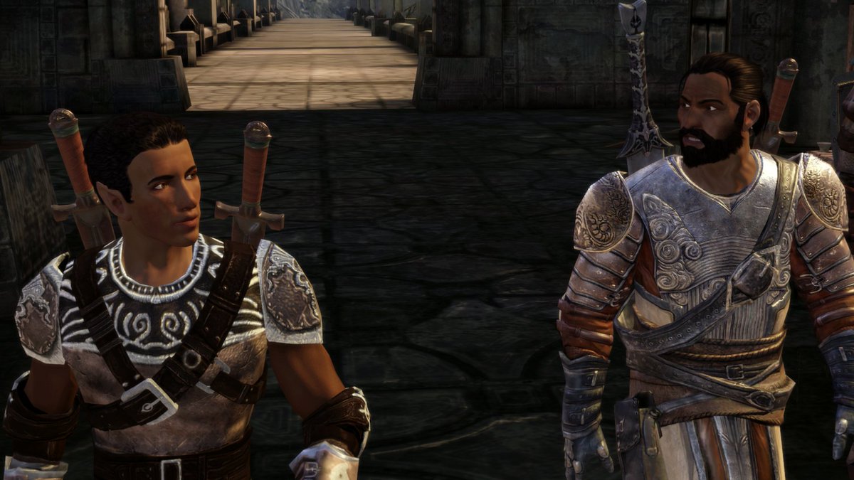 Spectre_Gray's tweet image. Terren and Big D arriving at Ostagar