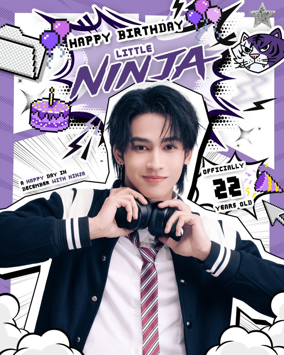 Officially 22 years old ✨🎂
A happy day in December with NINJA 💜

ขอให้นินจาเติบโตด้วยความรักในทุก ๆ วันเลยนะ ✨

#NINJX_APT
#SuperThai