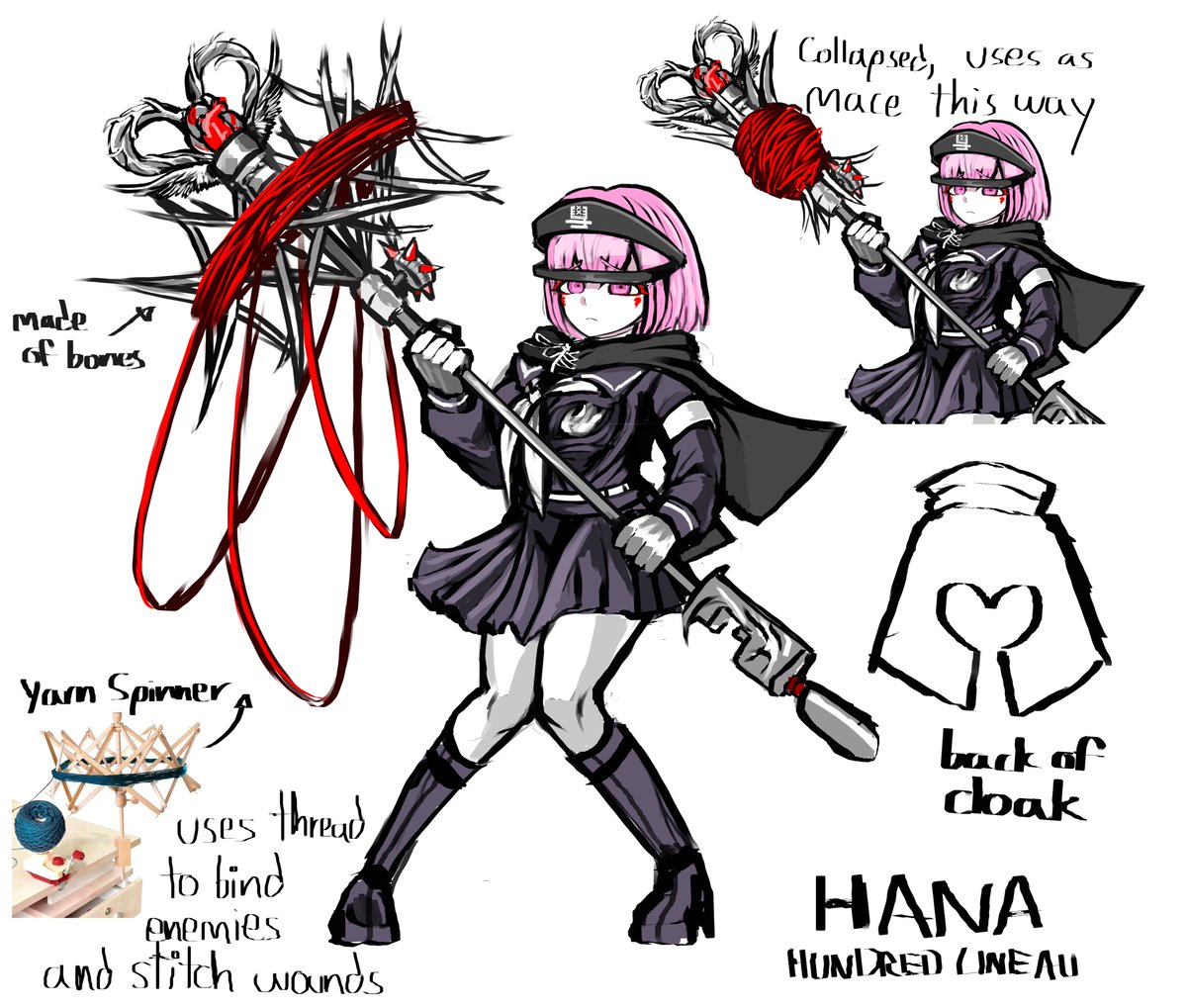 gitarooMain's tweet image. stole the weapon idea from Gachiakuta but um the heart is a heart get it 
#bravedanganronpa #fanganronpa