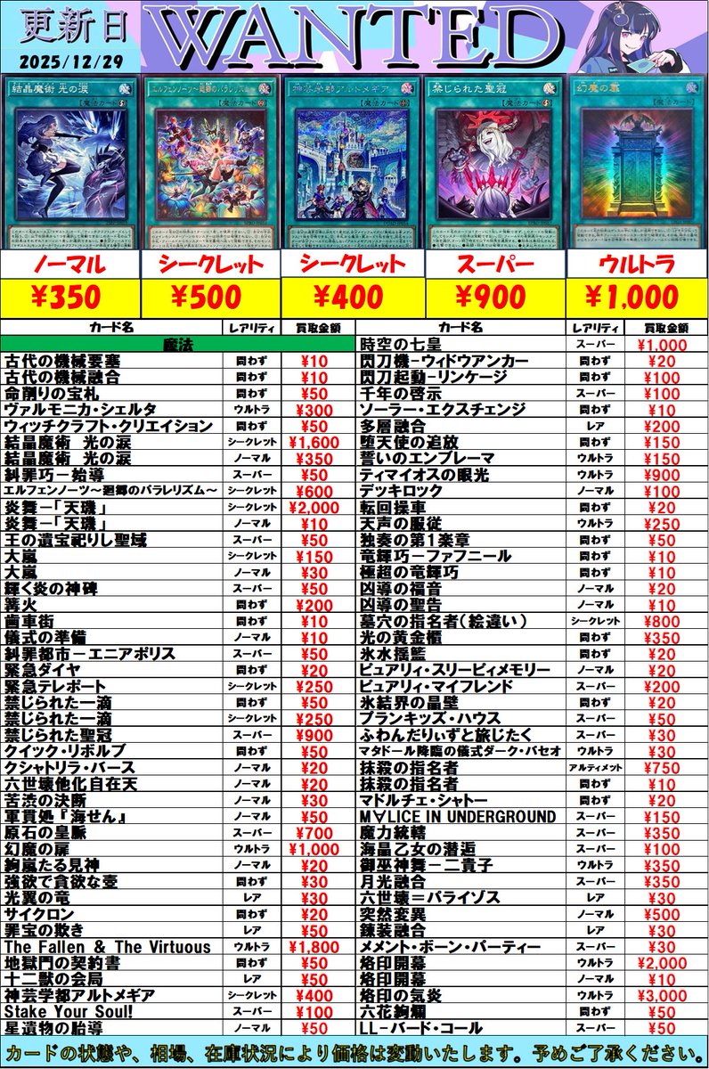 遊戯王買取情報】 魔法、罠買取更新しました！ こちらも色々上げてます