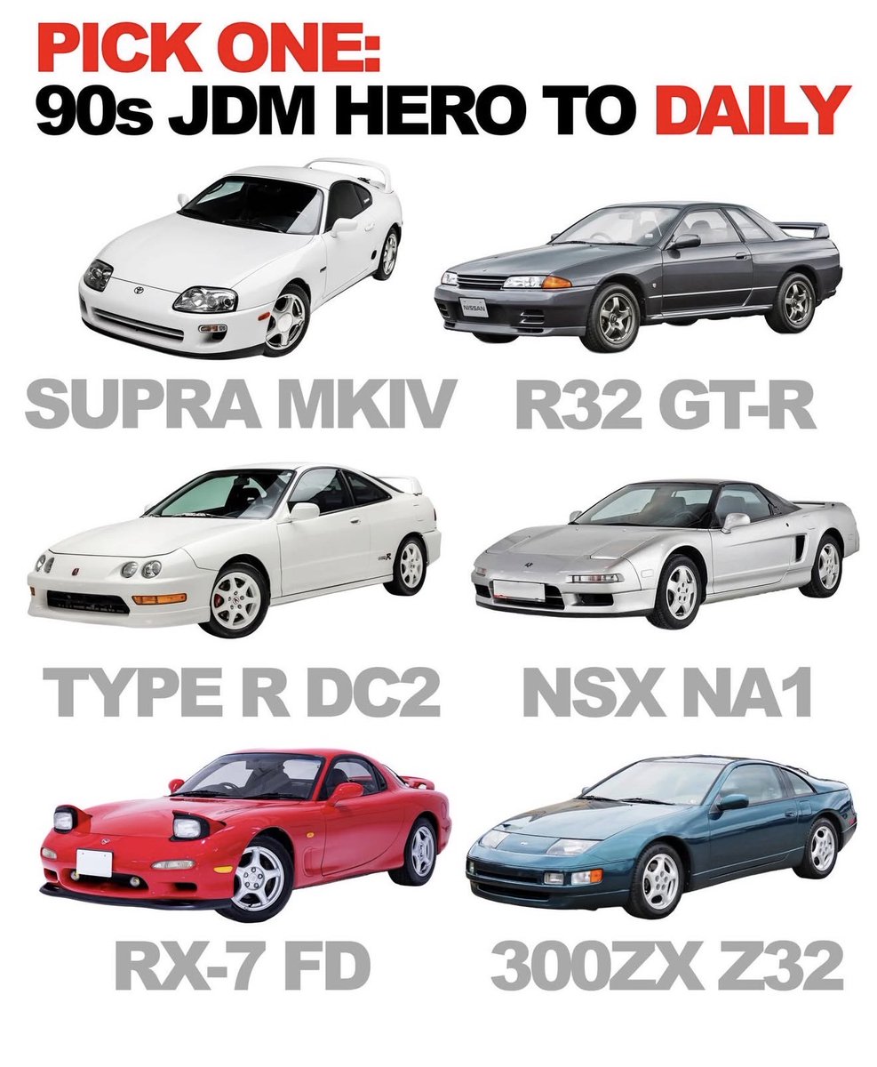 Pick One ☝️ 90s JDM Hero to Daily, image size:987x1200
