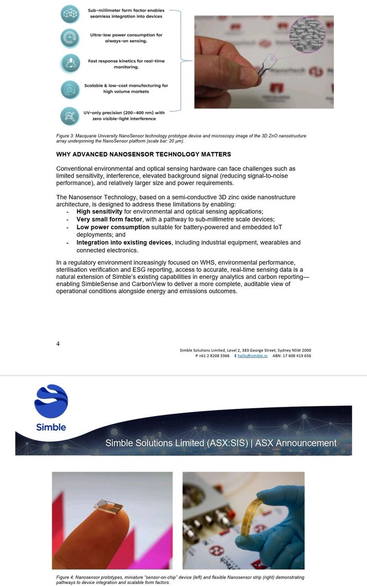 YellowStripeASX's tweet photo. $SIS $5M MC NEWS💥
⏩ $SIS SECURES EXCLUSIVE NANOMATERIAL BASED ADVANCED NANOSENSOR TECH IP FROM MACQUARIE UNIVERSITY⏪
⏩Technology was developed under the leadership of Professor Noushin Nasiri, Head of the NanoTech Laboratory in the School of Engineering, Faculty of Science and Engineering, an award-winning researcher in nanostructured materials, miniaturised sensor technologies and wearable electronics⏪
$2.5M CR✅ by @62Capital , IMO another great acquisition just like $NVU & $DVL 💥
Got some from CR & on market, My First 🎯 $30M MC Lets GOOOO..
DYOR