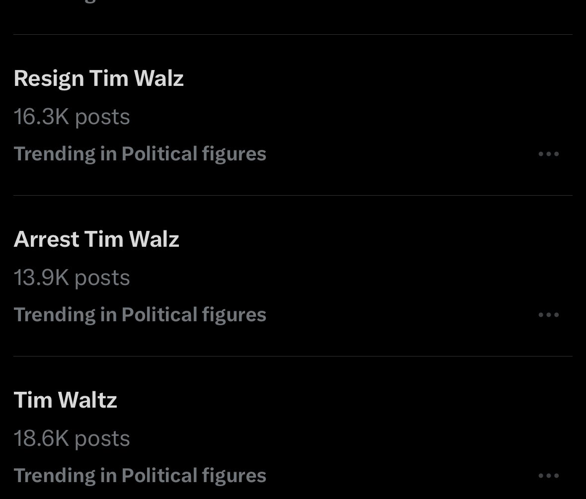 MAGAdino's tweet image. Resign Tim Walz hit my “for you” trending section! 

#resigntimwalz