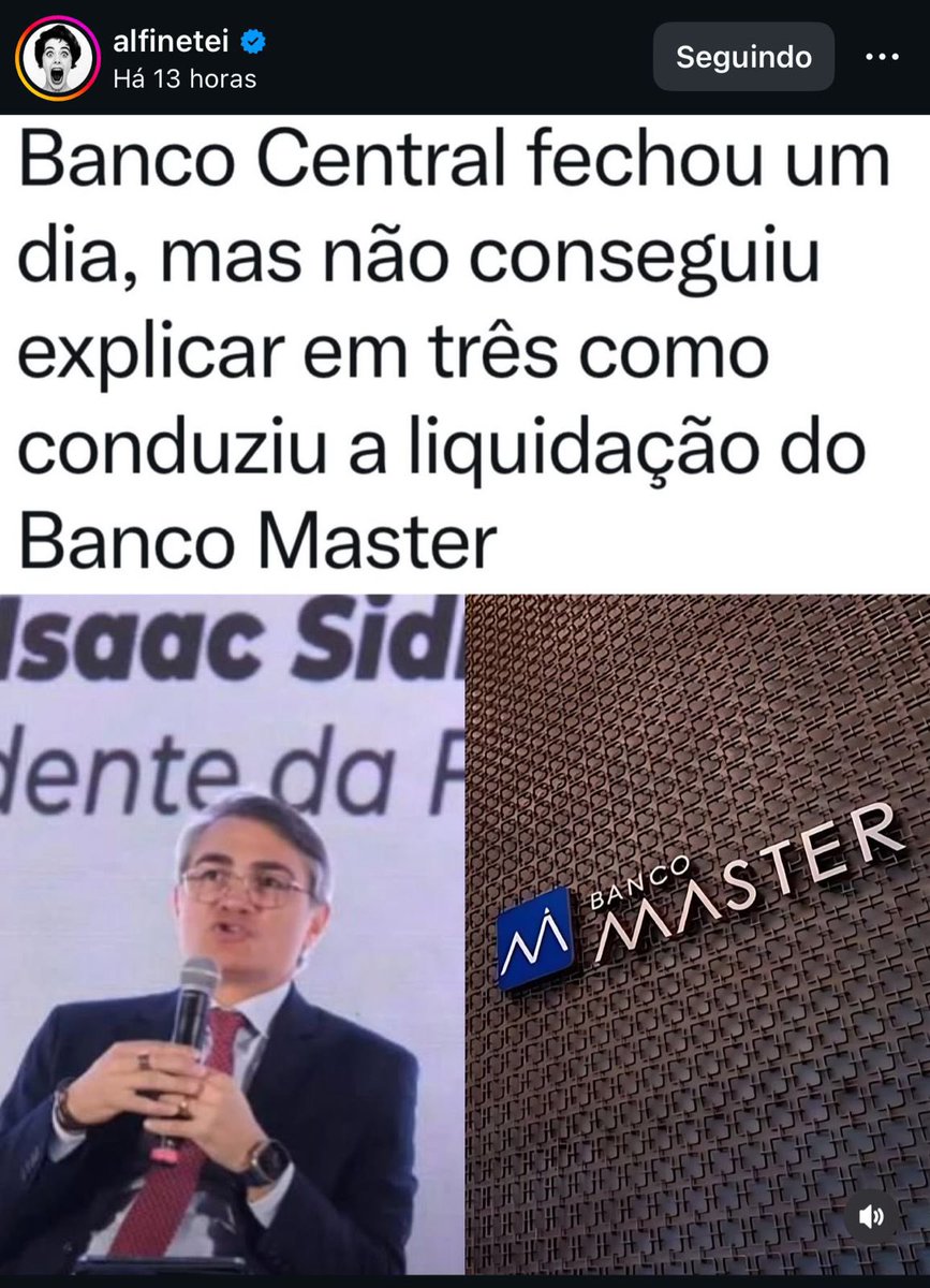 Johnnylastangel's tweet photo. Engraçado como todas as páginas destinadas a fofoca estão instigando a população a ir contra o BC, inversão total de valores o @BancoCentralBR cumprindo seu papel está sendo julgado como se tivesse roubado quando quem fez isso foi o @bancomaster. https://t.co/am2yz5mEWy