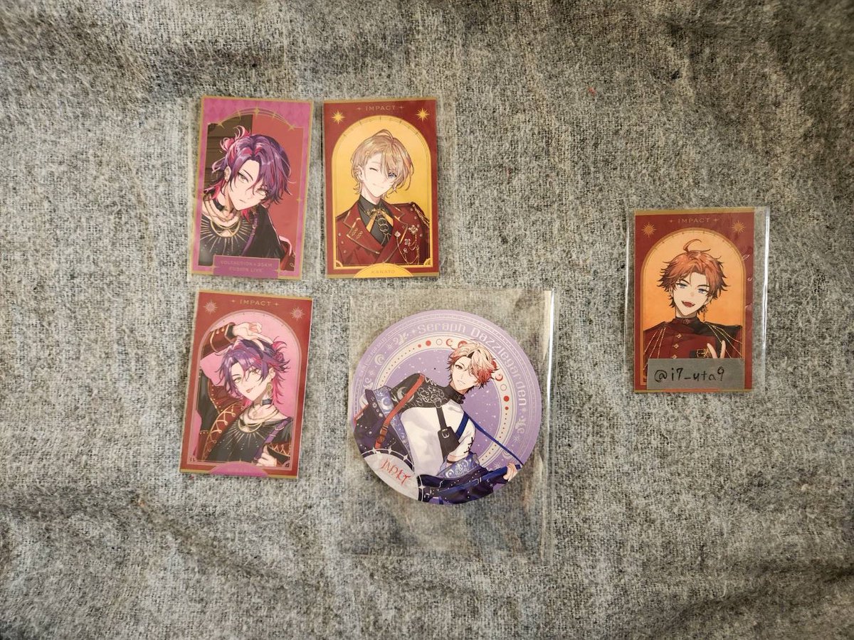 i7_uta9's tweet photo. 【交換】 にじさんじ IMPACT VOLTACTION 3SKM アニメイト 特典 コースター チェキ風カード 通販特典

譲）画像1.2
求）画像3.4

👑優先

都内手渡し(1/8以降)┆郵送(年明け～)
※郵送の場合は纏めてが嬉しいです https://t.co/GSwC1jE8aM