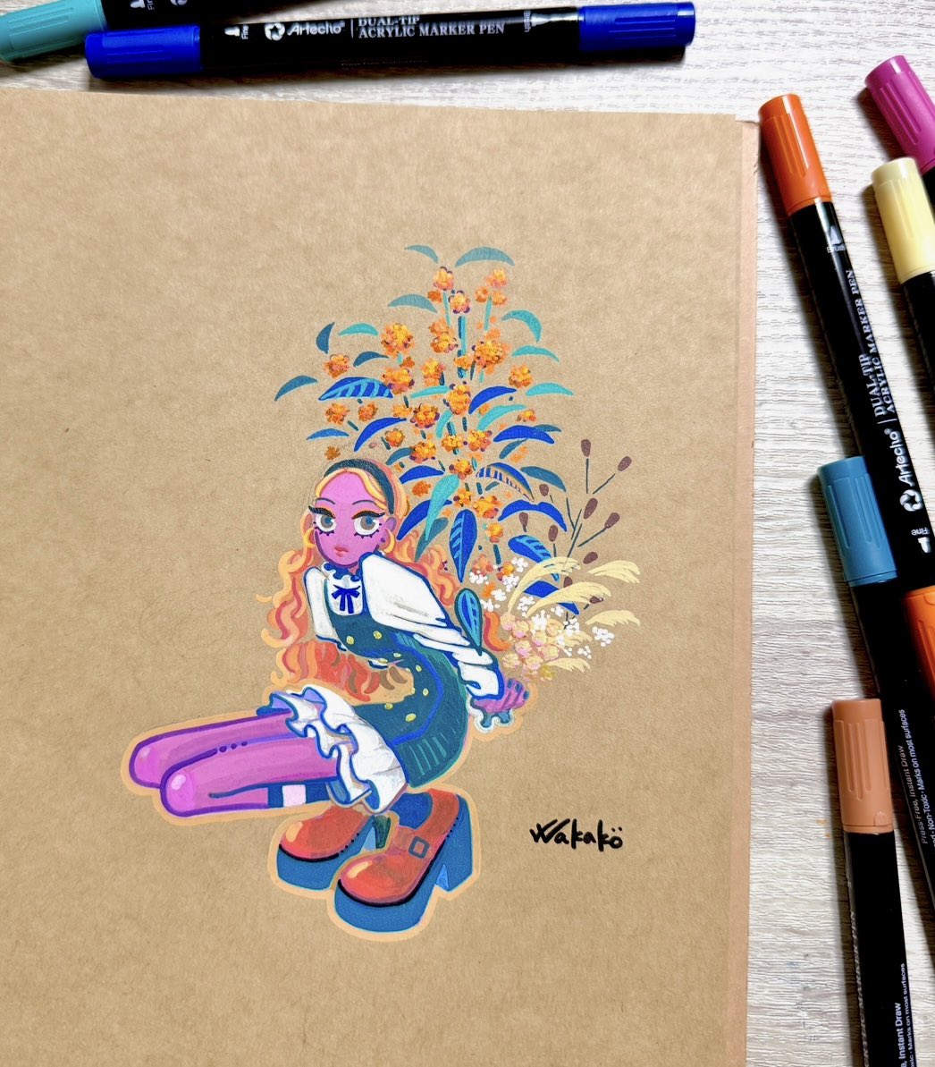 Post by WAKAKO@ネオンビビッドな油絵画家 on X: こんにちは🍁
